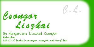 csongor liszkai business card